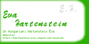 eva hartenstein business card